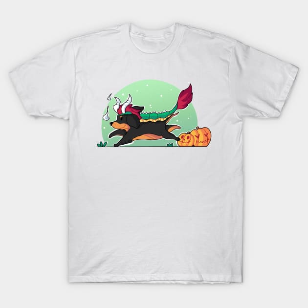 dachshund - Dragon T-Shirt by Yukipyro